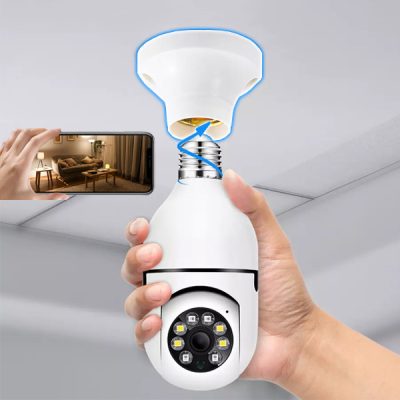 Sigurnosna kamera žarulja - 360°, Noćni vid, WiFi, Bez bušenja | BULBCAM