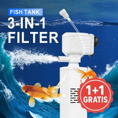 Tihi akvarijski filter - 3-u-1, 650 L/h | FILTPRO 1+1 GRATIS