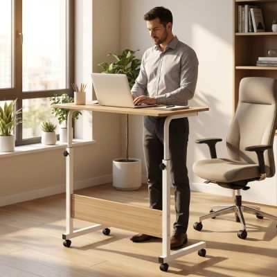 Prijenosni stol podesiv po visini na kotačima (71-90 cm) | EVOSTUL