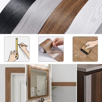 Zidna ukrasna naljepnica s drvenim uzorkom (5 m) | DECORIM